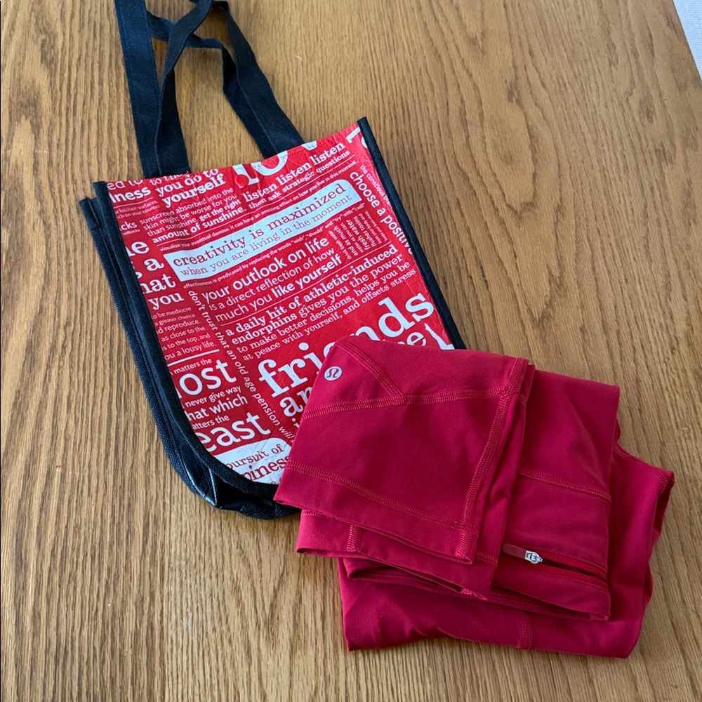 Lululemon Athletica Vibrant Red Leggings